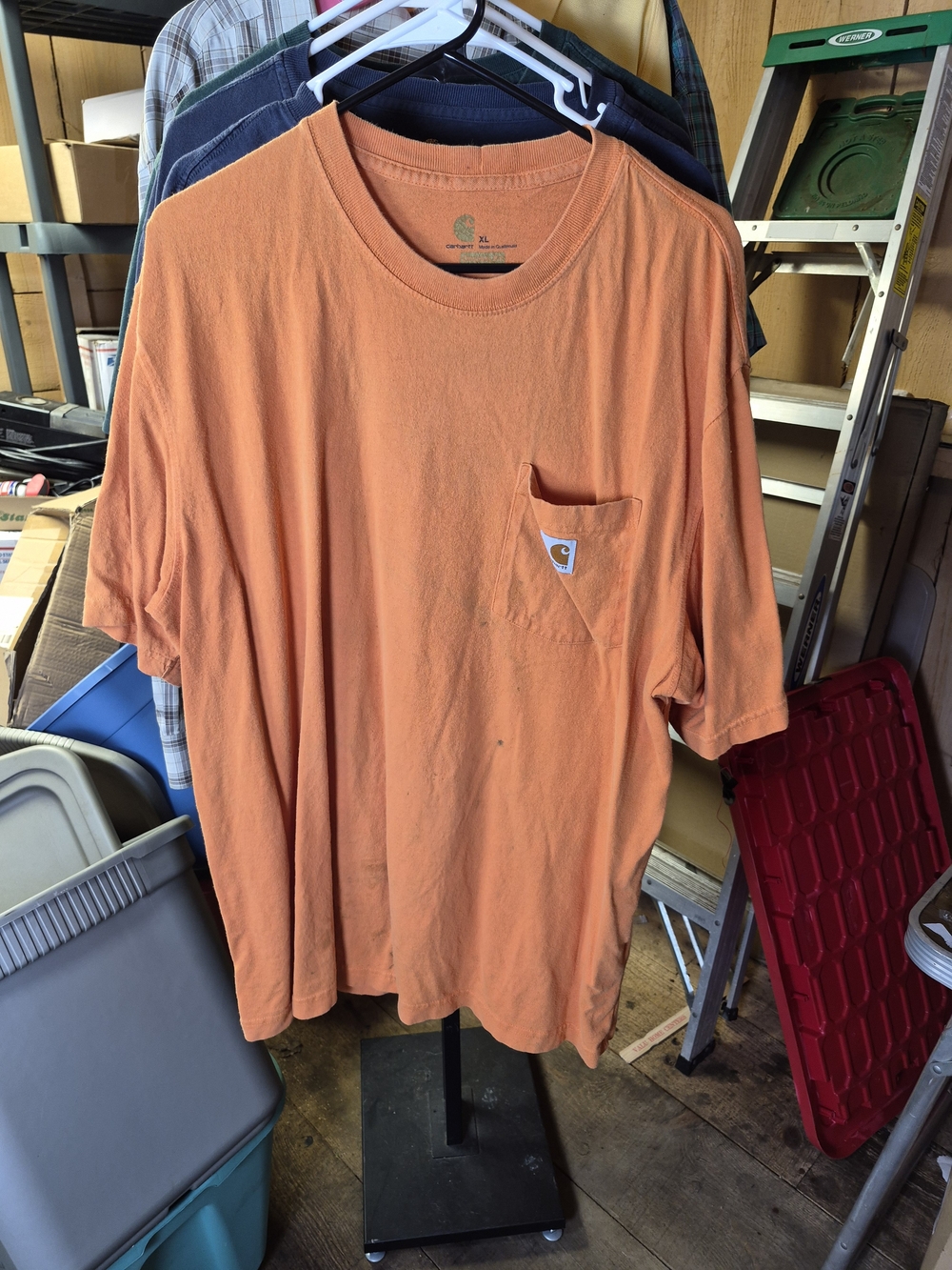 Carhartt Men's Orange Pocket T-Shirt Bin 60